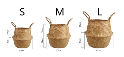 Klappbare Handgewebte Rattan-Aufbewahrungskörbe