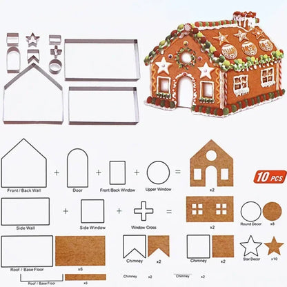 3D-Weihnachtskeksausstecher aus Edelstahl