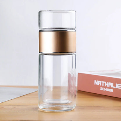 Tee-Wasserflasche aus hochborosilikatglas