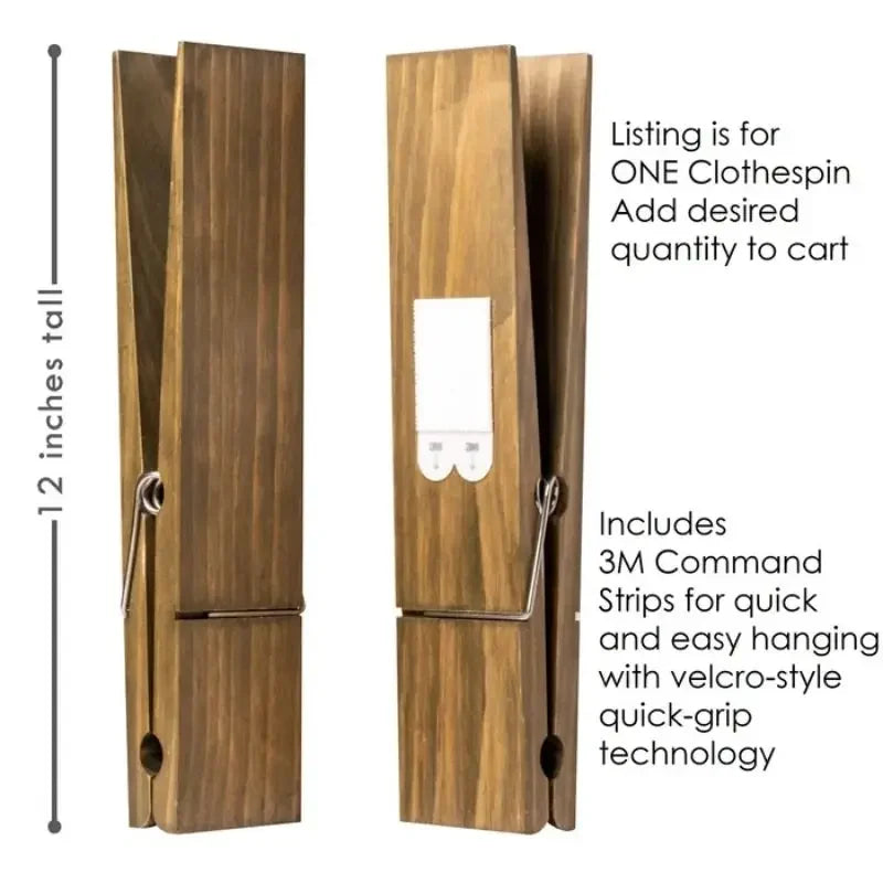 Holz Riesige Wäscheklammer Wandmontierter