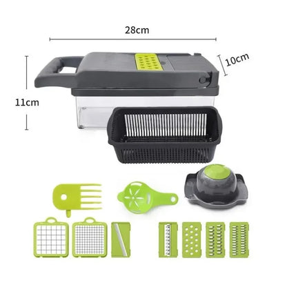 14-in-1/16-in-1 Multifunktionaler Gemüseschneider mit Griff