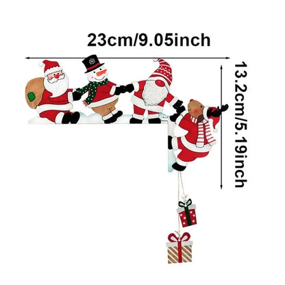 Weihnachtsmann-Türrahmenhänger-Dekoration aus Holz